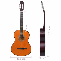 vidaXL Classical Guitar Beginner Set 12 Piece 4/4 39" Starter Music Instrument