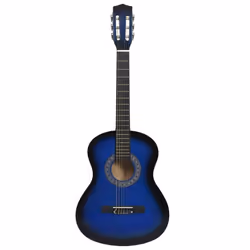 vidaXL Classical Guitar for Beginner and Kids Blue 3/4 36" Music Instrument
