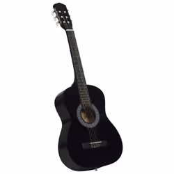vidaXL Classical Guitar for Beginner and Kids Black 3/4 36" Music Instrument