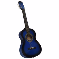 vidaXL Classical Guitar for Beginner and Kids Blue 1/2 34" Music Instrument