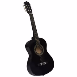 vidaXL Classical Guitar for Beginner and Kids Black 1/2 34" Music Instrument