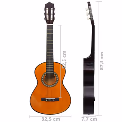 vidaXL Classical Guitar for Beginner and Kid 1/2 34" Basswood Music Instrument