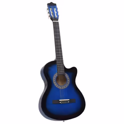 vidaXL Western Classical Guitar Set with 6 Strings 12 Piece Blue 38" Guitar - Additional view 5