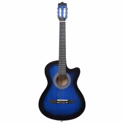 vidaXL Western Classical Guitar Set with 6 Strings 12 Piece Blue 38" Guitar - Additional view 6