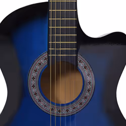 vidaXL Western Classical Guitar Set with 6 Strings 12 Piece Blue 38" Guitar - Additional view 9