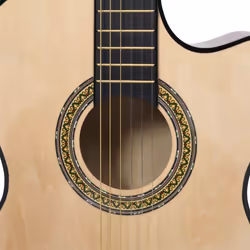 vidaXL Western Guitar Set 12 Piece with Equalizer and 6 Strings for Beginner - light brown - Additional view 9