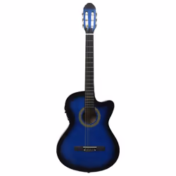vidaXL Western Guitar Set 12 Piece with Equalizer and 6 Strings for Beginner - blue - Additional view 6