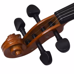 vidaXL Violin Full Set with Bow and Chin Rest Dark Wood 4/4 Music Instrument - Additional view 5