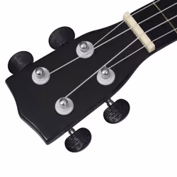 vidaXL Soprano Ukulele Set with Bag for Kids Black 23" Musical Instrument - Additional view 7