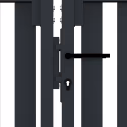 vidaXL Double Door Fence Gate Steel 306x220cm Anthracite Garden Barrier Border