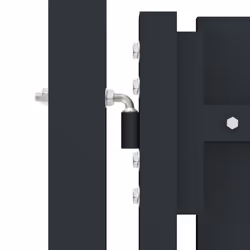 vidaXL Double Door Fence Gate Steel 306x250cm Anthracite Garden Barrier Border - Additional view 4