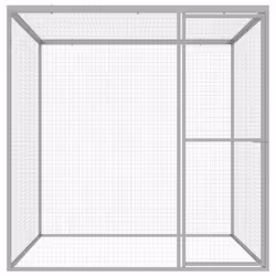vidaXL Cat Cage Galvanised Steel Outdoor Small Animal Pet Cage Security House