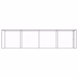 vidaXL Cat Cage 6x1.5x1.5m Galvanised Steel Outdoor Small Animal Pet House - Additional view 2