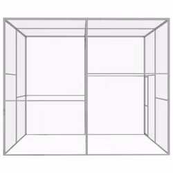 vidaXL Cat Cage 3x3x2.5m Galvanised Steel Outdoor Small Animal Pet Run House - Additional view 2