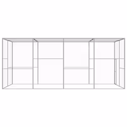 vidaXL Cat Cage 6x3x2.5m Galvanised Steel Outdoor Small Animal Pet Run House - Additional view 2