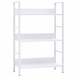 VidaXL 288220, White, 3 shelves, Steel, Wood, 15 kg, 45 kg