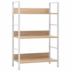 VidaXL 288221, Oak, White, 3 shelves, Steel, Wood, 15 kg, 45 kg