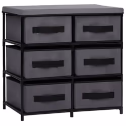 vidaXL Storage Cabinet Shelve with 6 Drawers Grey Steel Storage Organiser Unit