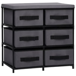 vidaXL Storage Cabinet Shelve with 6 Drawers Grey Steel Storage Organiser Unit