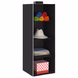 vidaXL 2x Hanging Closet Organisers with 4 Shelves Fabric Wardrobe Storage