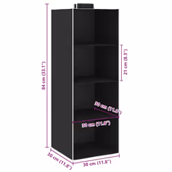 vidaXL 2x Hanging Closet Organisers with 4 Shelves Fabric Wardrobe Storage