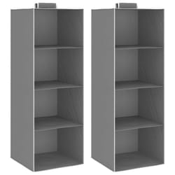 vidaXL 2x Hanging Closet Organisers with 4 Shelves Fabric Garment Rack Set