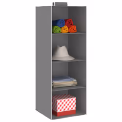 vidaXL 2x Hanging Closet Organisers with 4 Shelves Fabric Garment Rack Set