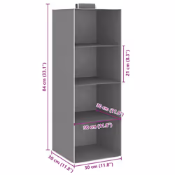vidaXL 2x Hanging Closet Organisers with 4 Shelves Fabric Garment Rack Set - Additional view 7