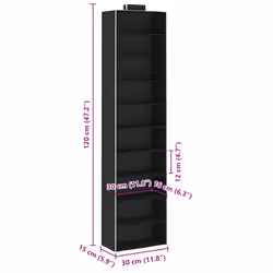 vidaXL 2x Hanging Closet Organisers with 10 Shelves Fabric Wardrobe Storage - Additional view 7
