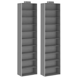 vidaXL 2x Hanging Closet Organisers with 10 Shelves Fabric Garment Rack Set