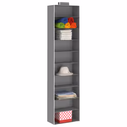 vidaXL 2x Hanging Closet Organisers with 10 Shelves Fabric Garment Rack Set