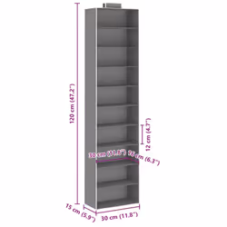 vidaXL 2x Hanging Closet Organisers with 10 Shelves Fabric Garment Rack Set - Additional view 7