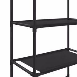 vidaXL 3-Tier Storage Rack over Toilet Black Bathroom Organiser Shelf Unit - Additional view 6