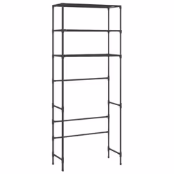 vidaXL 3-Tier Storage Rack over Laundry Machine Black Bathroom Display Unit - Additional view 5