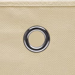 vidaXL 4x Storage Boxes with Lid Cream Fabric Household Stackable Container - Additional view 4