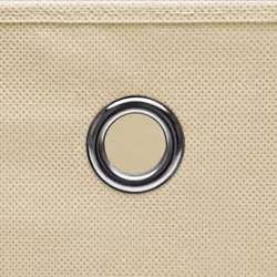 vidaXL 10x Storage Boxes with Lid Cream Fabric Household Stackable Container - Additional view 4
