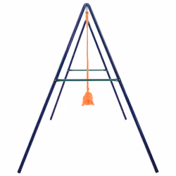 vidaXL Swing Set With 2 Seats Steel Backyard Playground Playset Sky Scooter