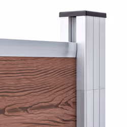 vidaXL Garden Fence WPC 353x186cm Brown Outdoor Patio Privacy Barrier Screen - Additional view 5