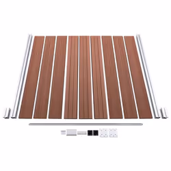 vidaXL Garden Fence WPC 1045x186cm Brown Outdoor Patio Privacy Barrier Screen - Additional view 7