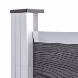 vidaXL Garden Fence WPC 353x186cm Grey Outdoor Patio Privacy Barrier Screen - Additional view 6