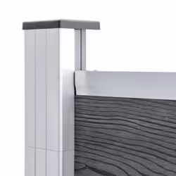 vidaXL Garden Fence WPC 872x186cm Grey Outdoor Patio Privacy Barrier Screen - Additional view 6