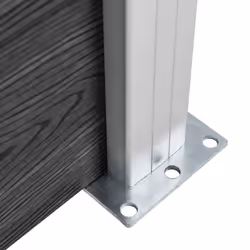 vidaXL WPC Fence Set 9 Square+1 Slanted 1657x186cm Grey Barrier Panel Screen - Additional view 5