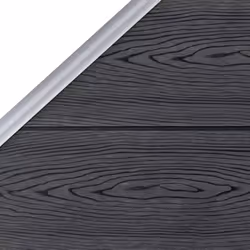vidaXL WPC Fence Set 9 Square+1 Slanted 1657x186cm Grey Barrier Panel Screen - Additional view 9