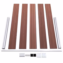 vidaXL Garden Fence WPC 872x106cm Brown Privacy Patio Barrier Panel Screen - Additional view 5