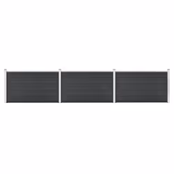 vidaXL Garden Fence WPC 526x106cm Grey Privacy Patio Barrier Panel Screen