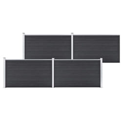 vidaXL Garden Fence WPC 699x106cm Grey Privacy Patio Barrier Panel Screen