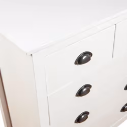 vidaXL Solid Wood Pine Sideboard Hill White 79x40x80 cm Storage Organiser - Additional view 4