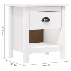 VidaXL 288968 nightstand/bedside table White - Additional view 8
