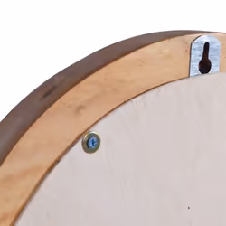 vidaXL Wall Mirror 40 cm Teak Round Home Decorative Hanging Wooden Mirror - Additional view 4