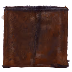 vidaXL Solid Teak Wood Folding Stool Real Leather Collapsible Dining Chair - Additional view 5